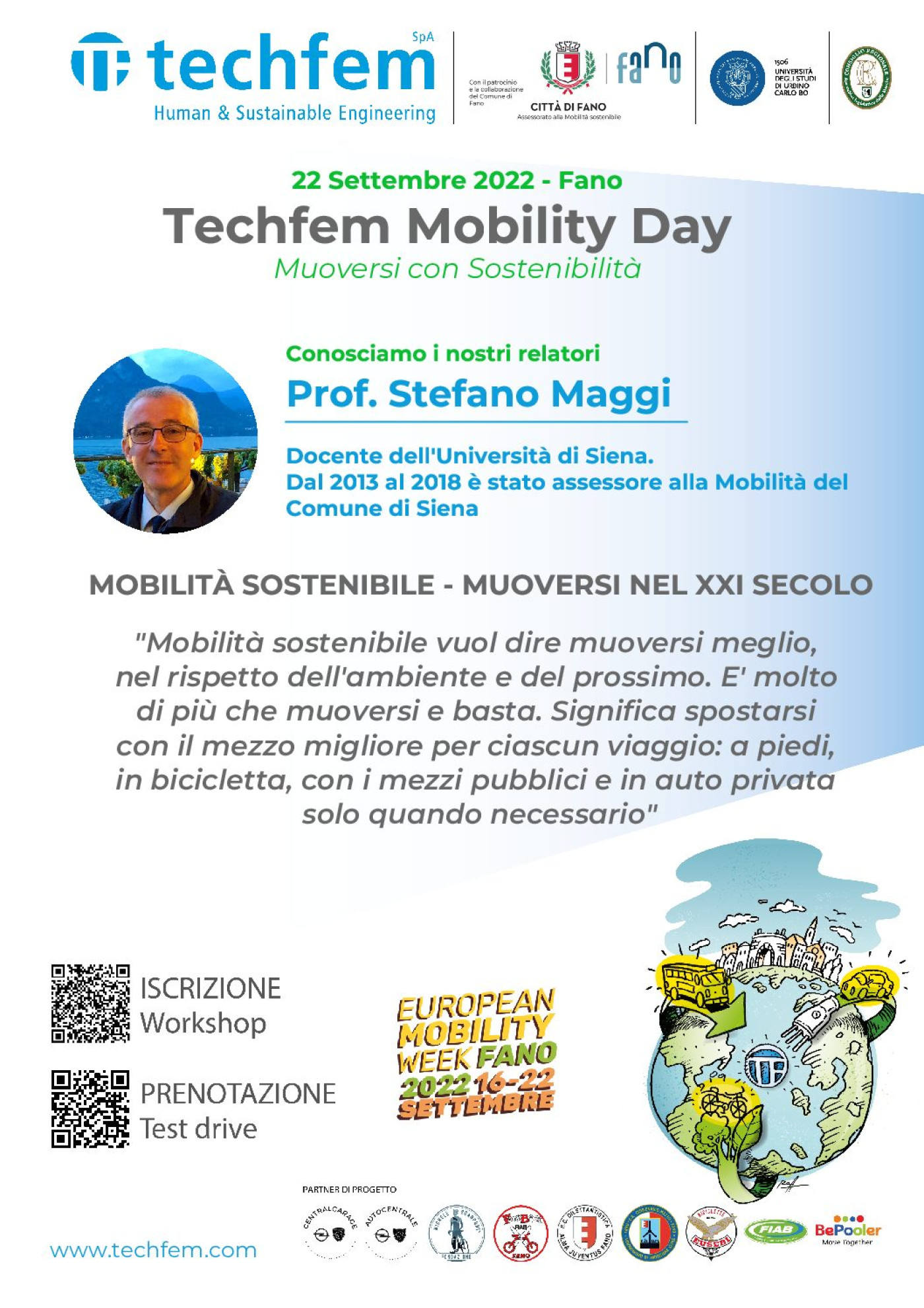 Techfem Mobility Day – Muoversi con Sostenibilità Fano 22.09.2022