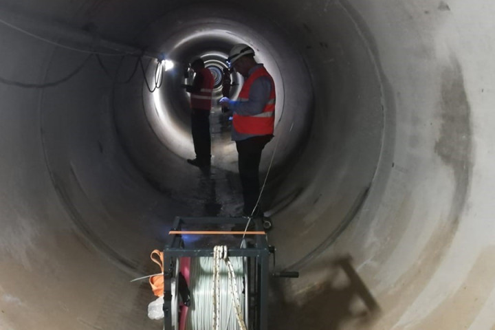 Monitoring system of the landfall microtunnel by Bragg Technology